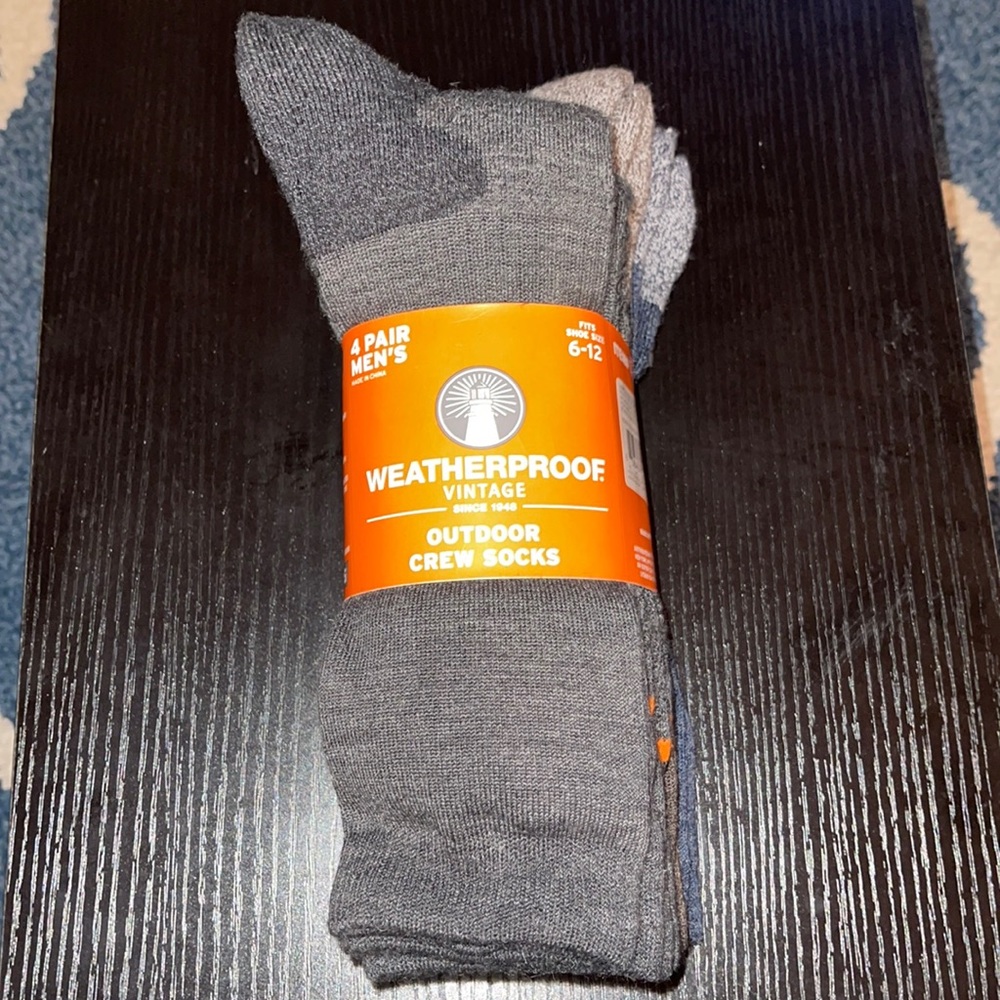 ❤️NEW!!!❤️Men’s Weatherproof Wool Blend Crew Socks
